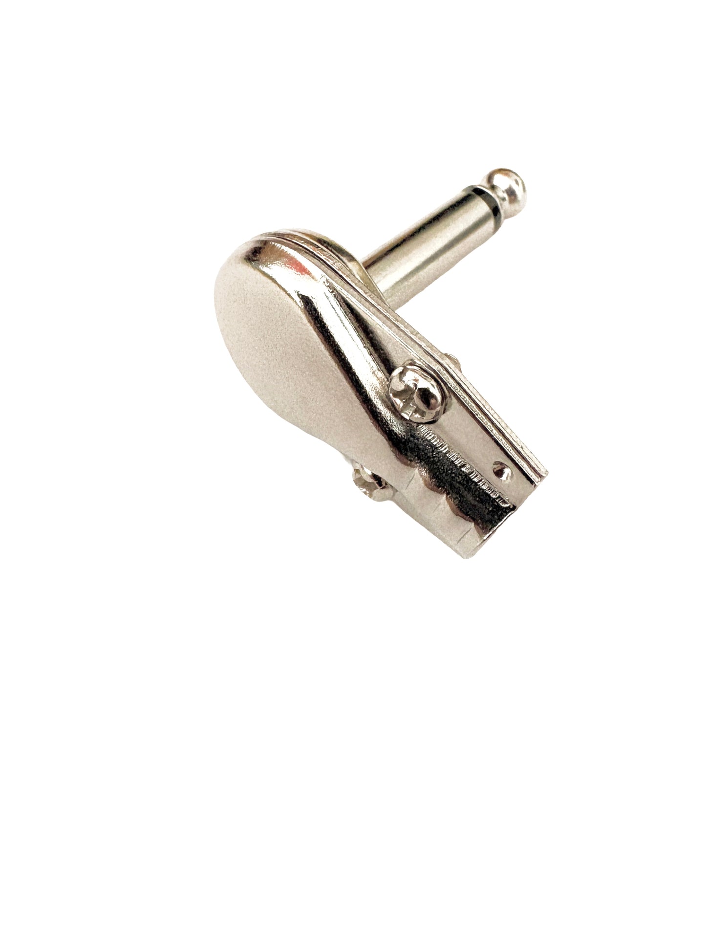 20 x Square Pancake Jack Plugs Nickel Plated Mono Right Angle 1/4 inch Connectors