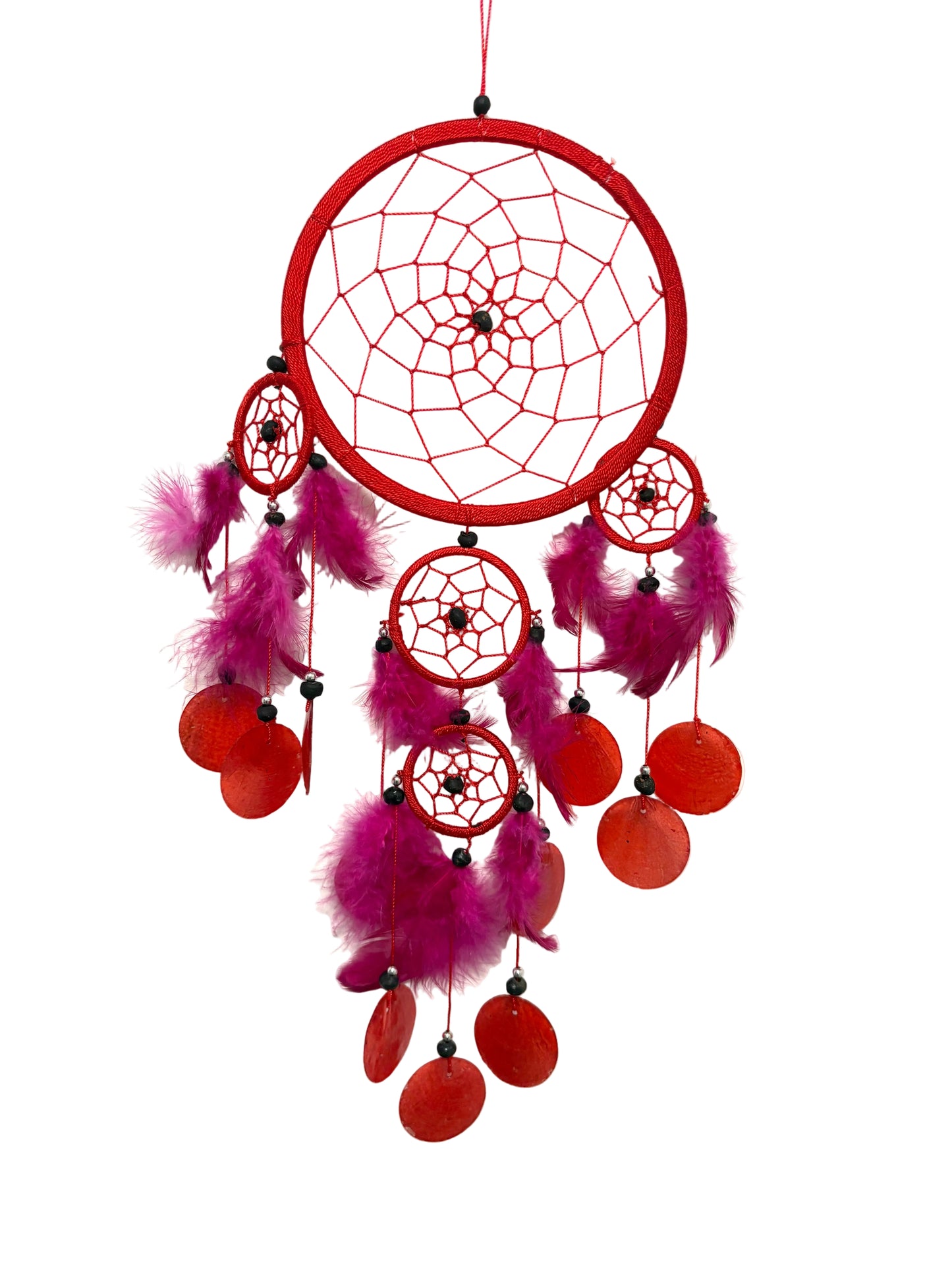 LARGE RED DREAM CATCHER