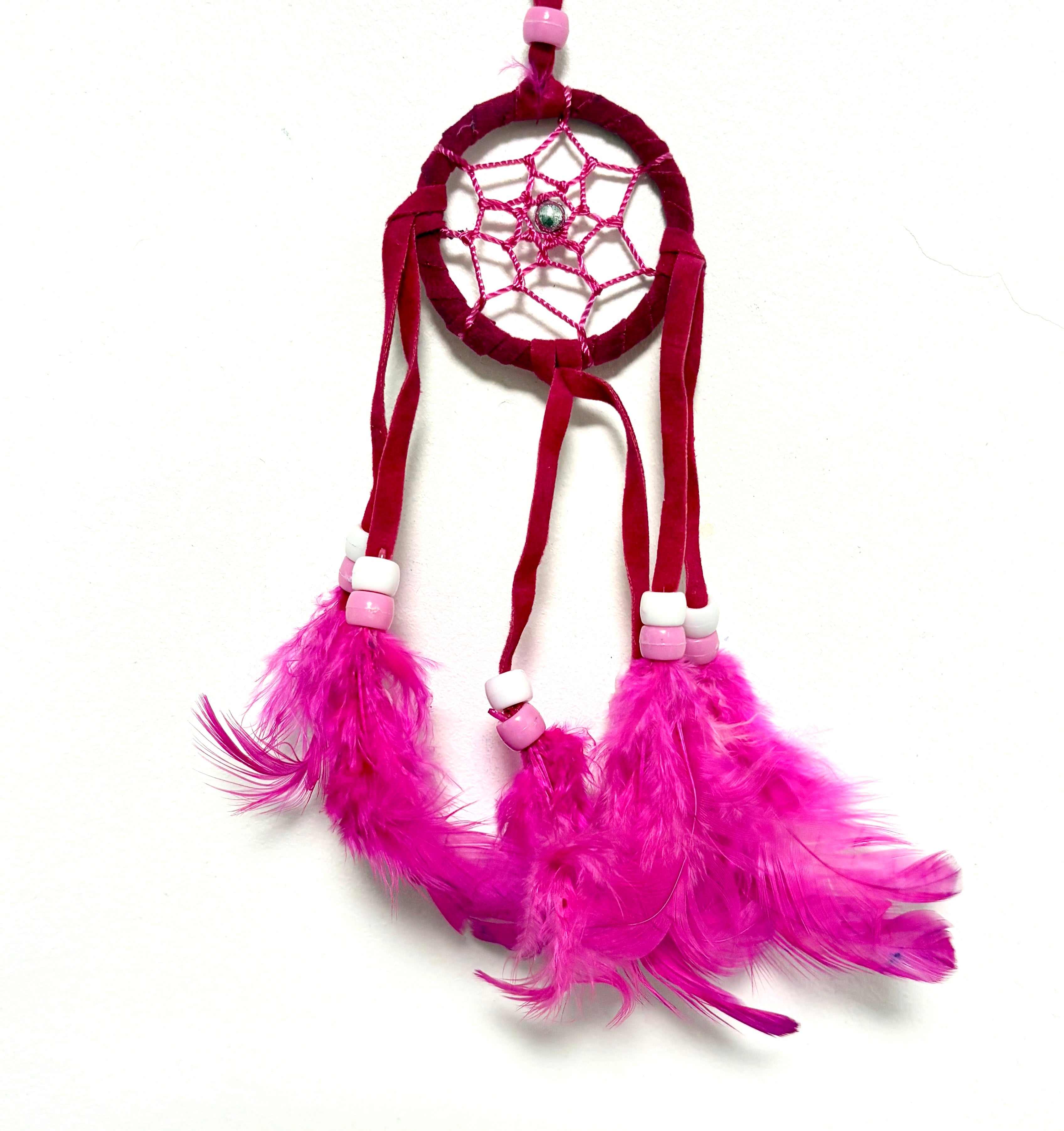 SMALL PINK SUEDE DREAM CATCHER – Smart Hippo