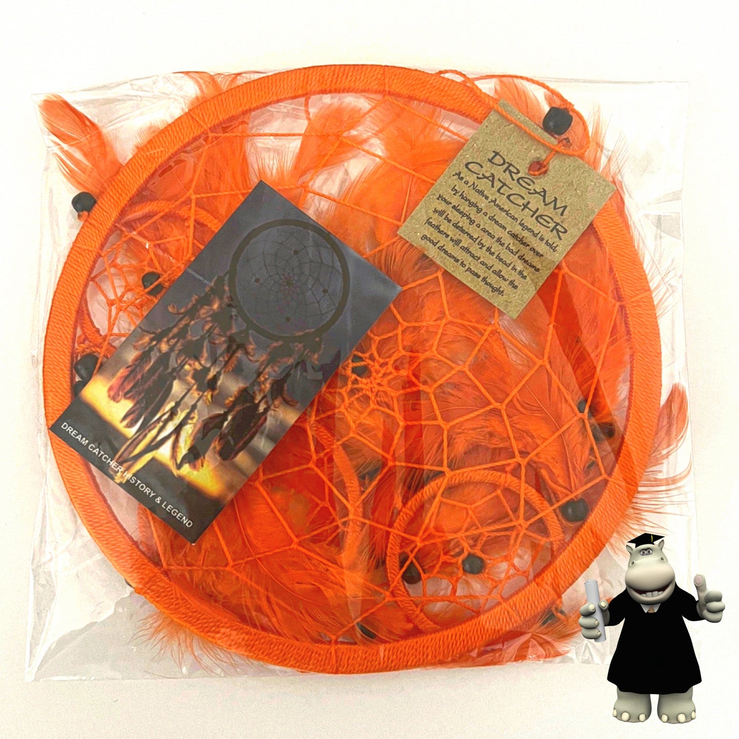 LARGE ORANGE DREAM CATCHER