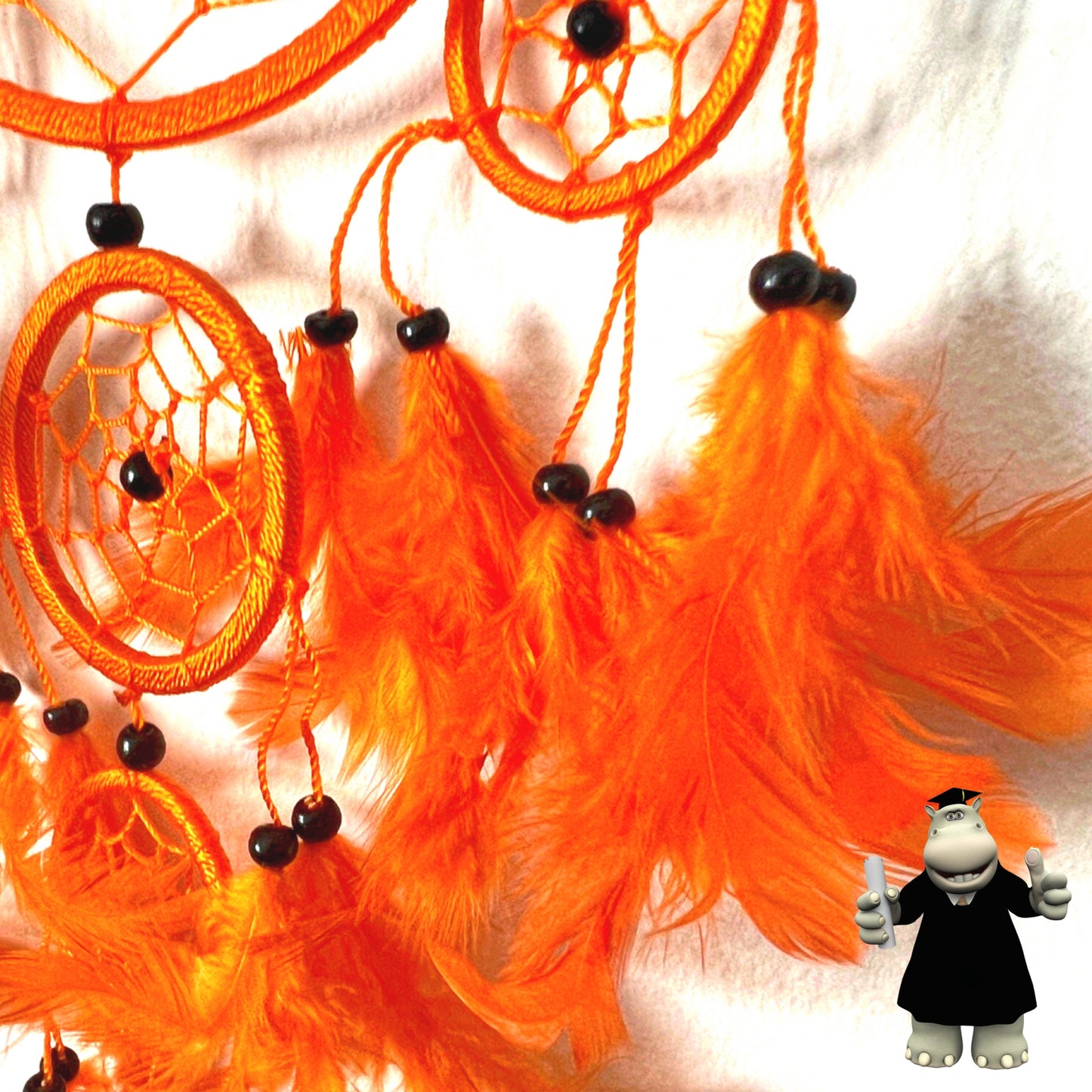 ORANGE ROUND DREAM CATCHER