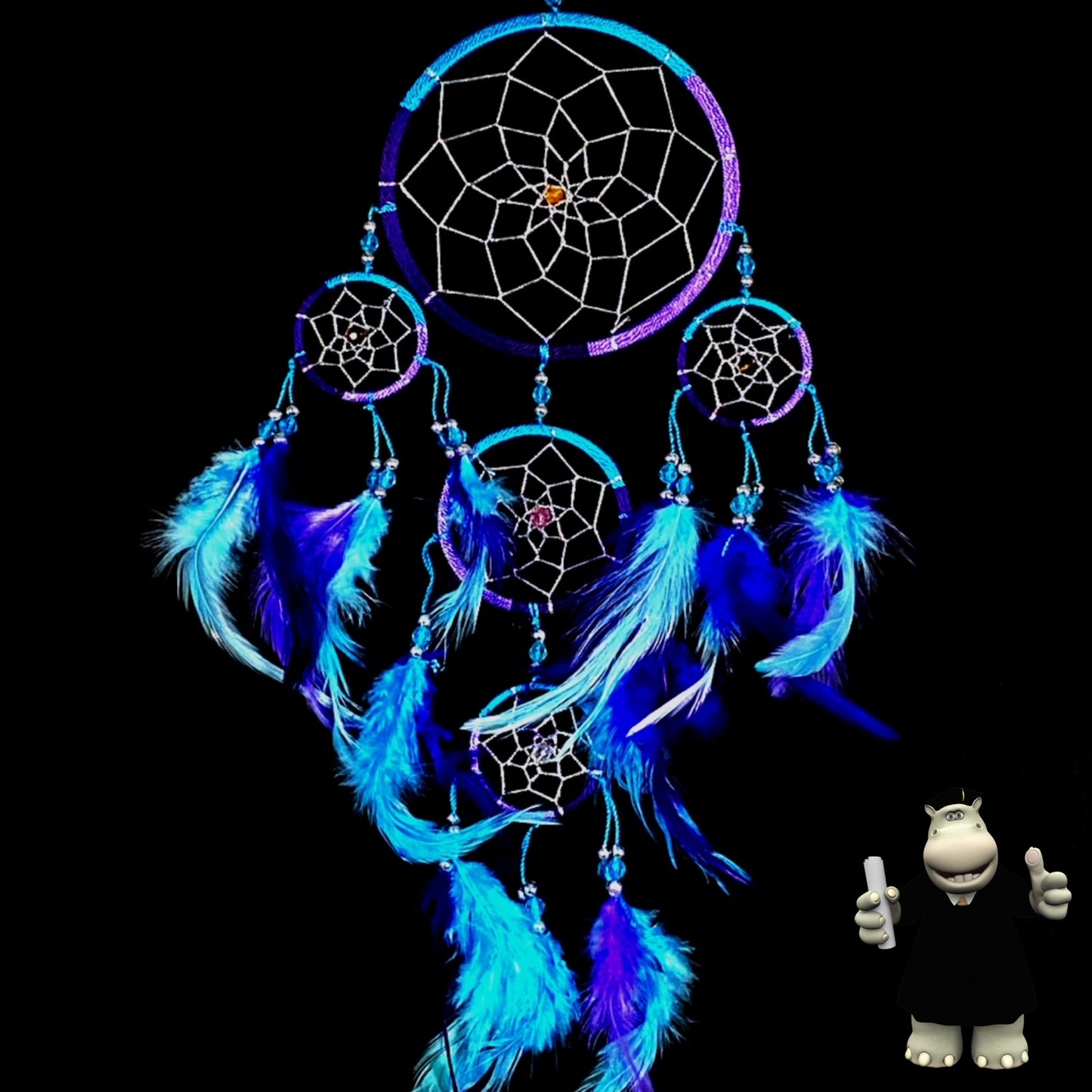 LILAC PURPLE TURQUOISE DREAM CATCHER