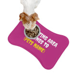 Customised Personalized Pet Feeding Mat — "This Eating Area Belongs to (Pet's Name)" Pink