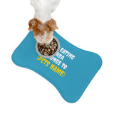 Customised Personalized Pet Feeding Mat — "This Eating Area Belongs to (Pet's Name)" Blue