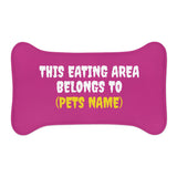 Customised Personalized Pet Feeding Mat — "This Eating Area Belongs to (Pet's Name)" Pink