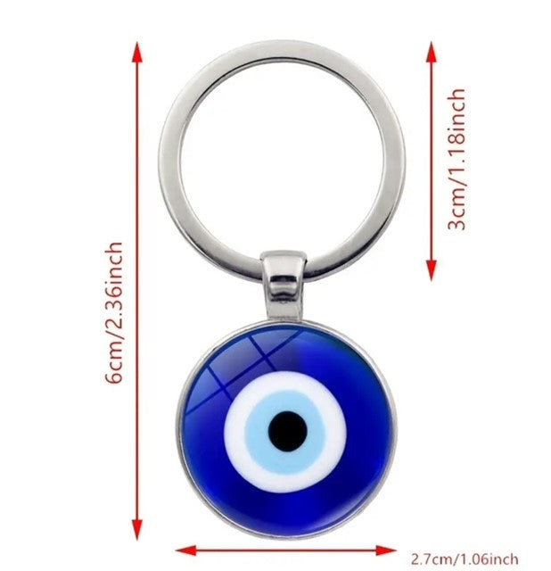 Evil Eye Keyring – Protection & Good Luck Charm, Handcrafted Gift, Stylish Keychain