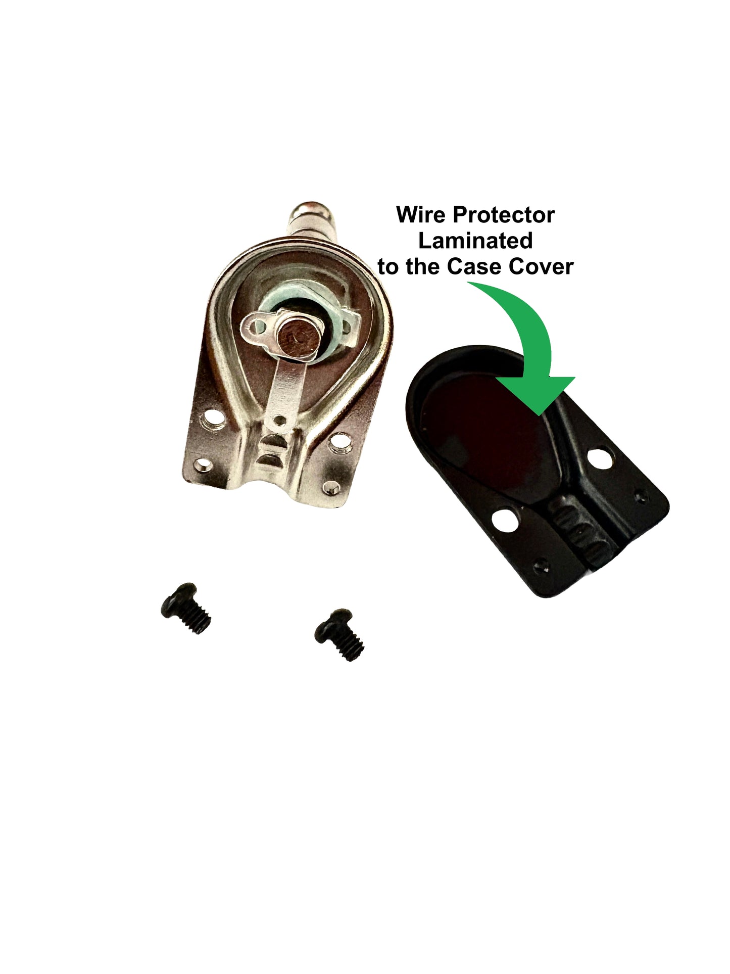 2 x Black Pancake Jack Plugs Nickel Plated Mono Right Angle 1/4 inch Connectors