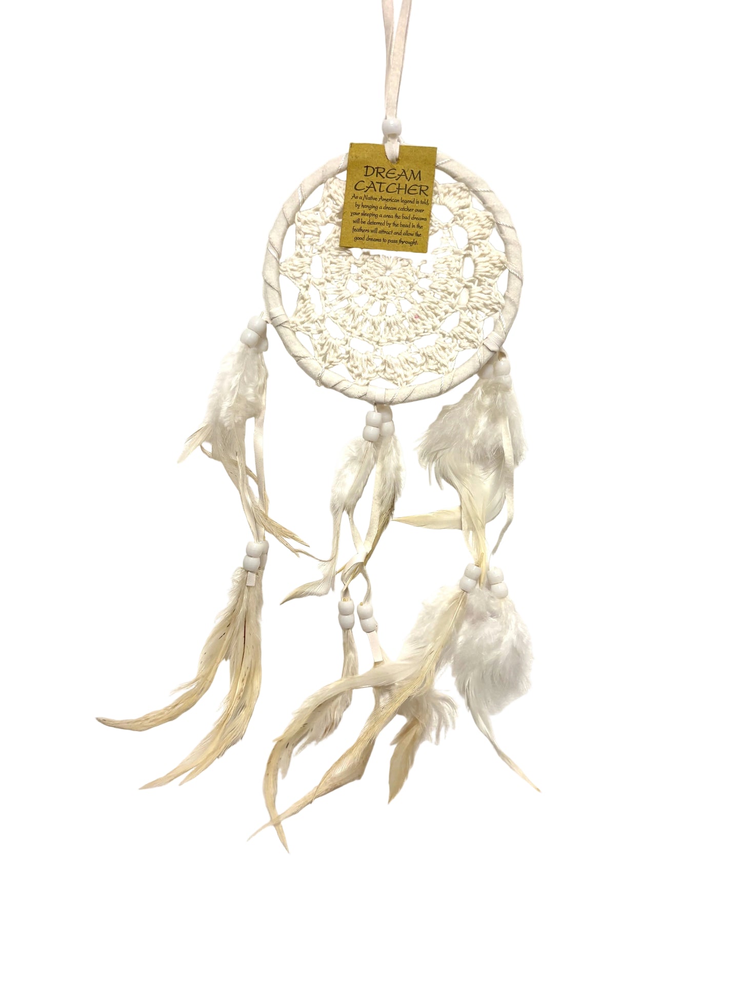 WHITE EMBROIDERED DREAM CATCHER