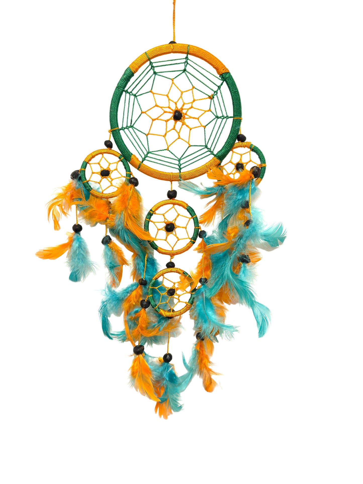ORANGE GREEN DREAM CATCHER