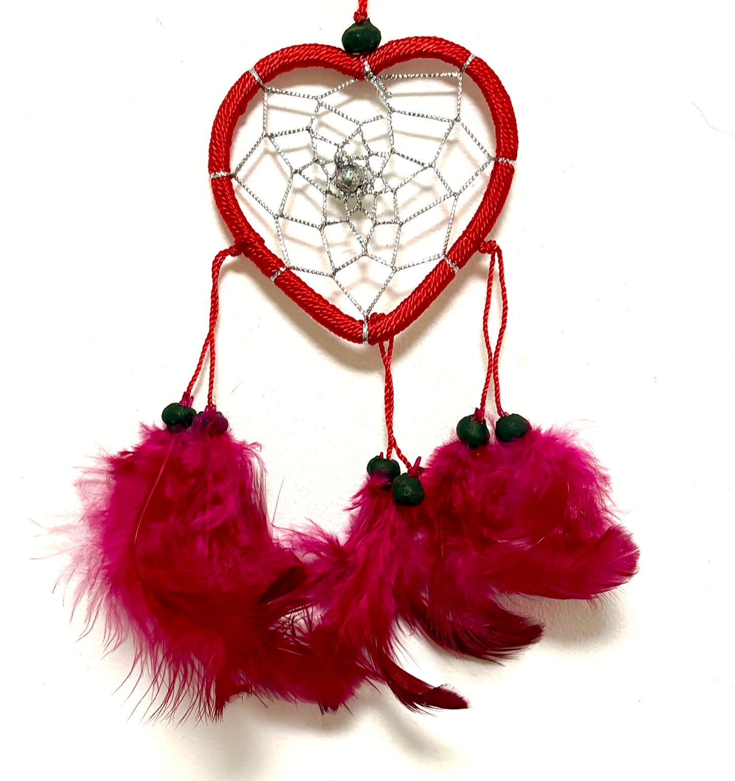 SMALL RED HEART DREAM CATCHER