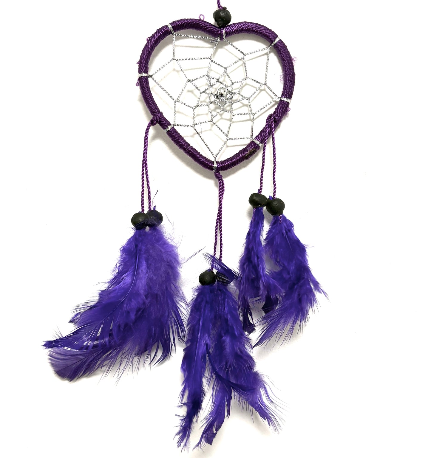 SMALL PURPLE HEART DREAM CATCHER