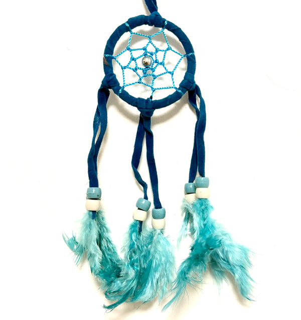 SMALL GREEN SUEDE DREAM CATCHER