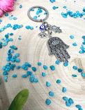 Evil Eye Hand of Hamsa Keyring – Protection & Good Luck Charm, Handcrafted Gift, Stylish Keychain