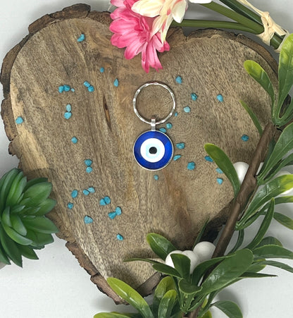 Evil Eye Keyring – Protection & Good Luck Charm, Handcrafted Gift, Stylish Keychain