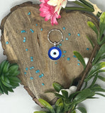 Evil Eye Keyring – Protection & Good Luck Charm, Handcrafted Gift, Stylish Keychain
