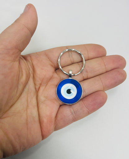 Evil Eye Keyring – Protection & Good Luck Charm, Handcrafted Gift, Stylish Keychain