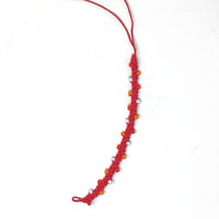 Colourful Woven Tie Up Anklet Bracelet with Coloured Beads