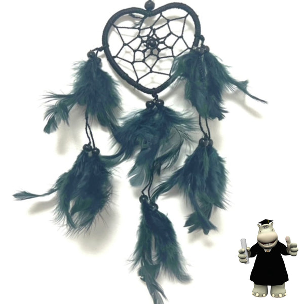 5 PIECES SMALL BLACK HEART DREAM CATCHER