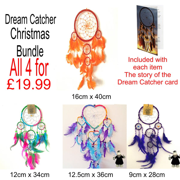4 x Multicoloured Dream Catcher Bundle Box Set (Copy)