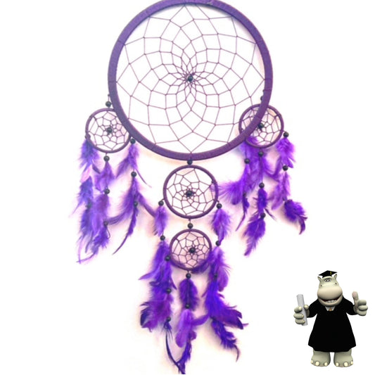 EXTRA LARGE PURPLE ROUND DREAM CATCHER 22cm (8.5INCHES) WIDE