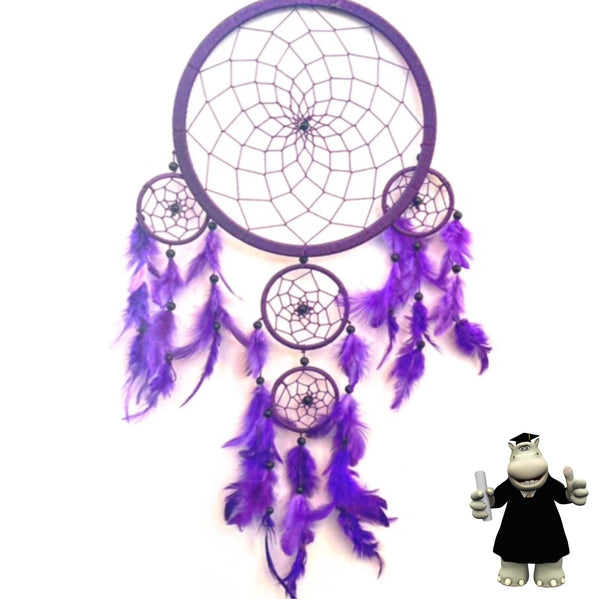 EXTRA LARGE PURPLE ROUND DREAM CATCHER 22cm (8.5INCHES) WIDE