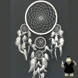 EXTRA LARGE WHITE ROUND DREAM CATCHER 22cm (8.5INCHES) WIDE