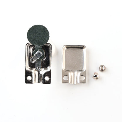 2 x Square Pancake Jack Plugs Nickel Plated Mono Right Angle 1/4 inch Connectors