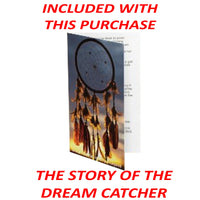 BLACK ROUND DREAM CATCHER WITH BLACK BEADS AND WEBBING