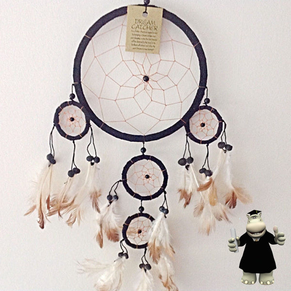 LARGE BLACK LEATHER SUEDE DREAM CATCHERS - Smart Hippo