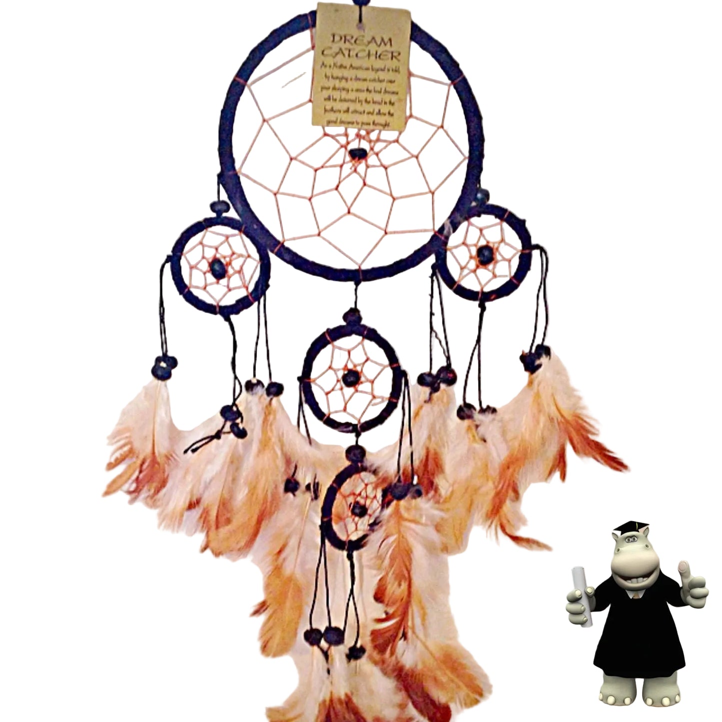 BLACK LEATHER SUEDE DREAM CATCHER - Smart Hippo