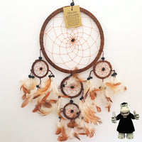 LARGE BROWN LEATHER SUEDE DREAM CATCHER - Smart Hippo