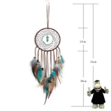 LARGE BROWN AND TURQUOISE LED LIGHT UP DREAM CATCHER