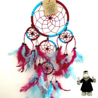 WEST HAM ASTON VILLA BURNLEY CLARET & BLUE ROUND FOOTBALL DREAM CATCHER