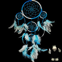 MANCHESTER CITY COVENTRY CITY LIGHT BLUE & WHITE ROUND FOOTBALL DREAM CATCHER