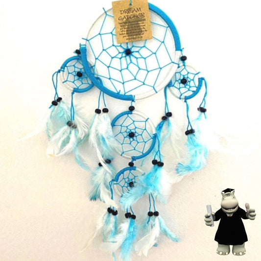 MANCHESTER CITY COVENTRY CITY LIGHT BLUE & WHITE ROUND FOOTBALL DREAM CATCHER