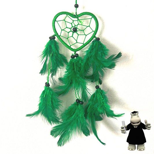 SMALL GREEN HEART DREAM CATCHER