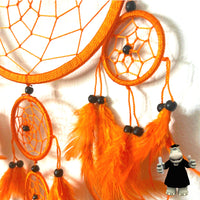 LARGE ORANGE DREAM CATCHER