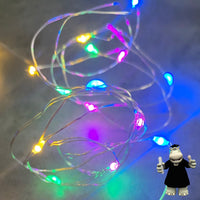 2 METRE BLUE LED WIRE DREAM CATCHER FAIRY LIGHTS BATTERIES INCLUDED