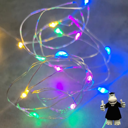 2 METRE RED LED WIRE DREAM CATCHER FAIRY LIGHTS BATTERIES INCLUDED