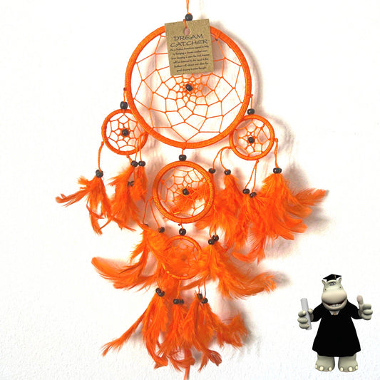 ORANGE ROUND DREAM CATCHER