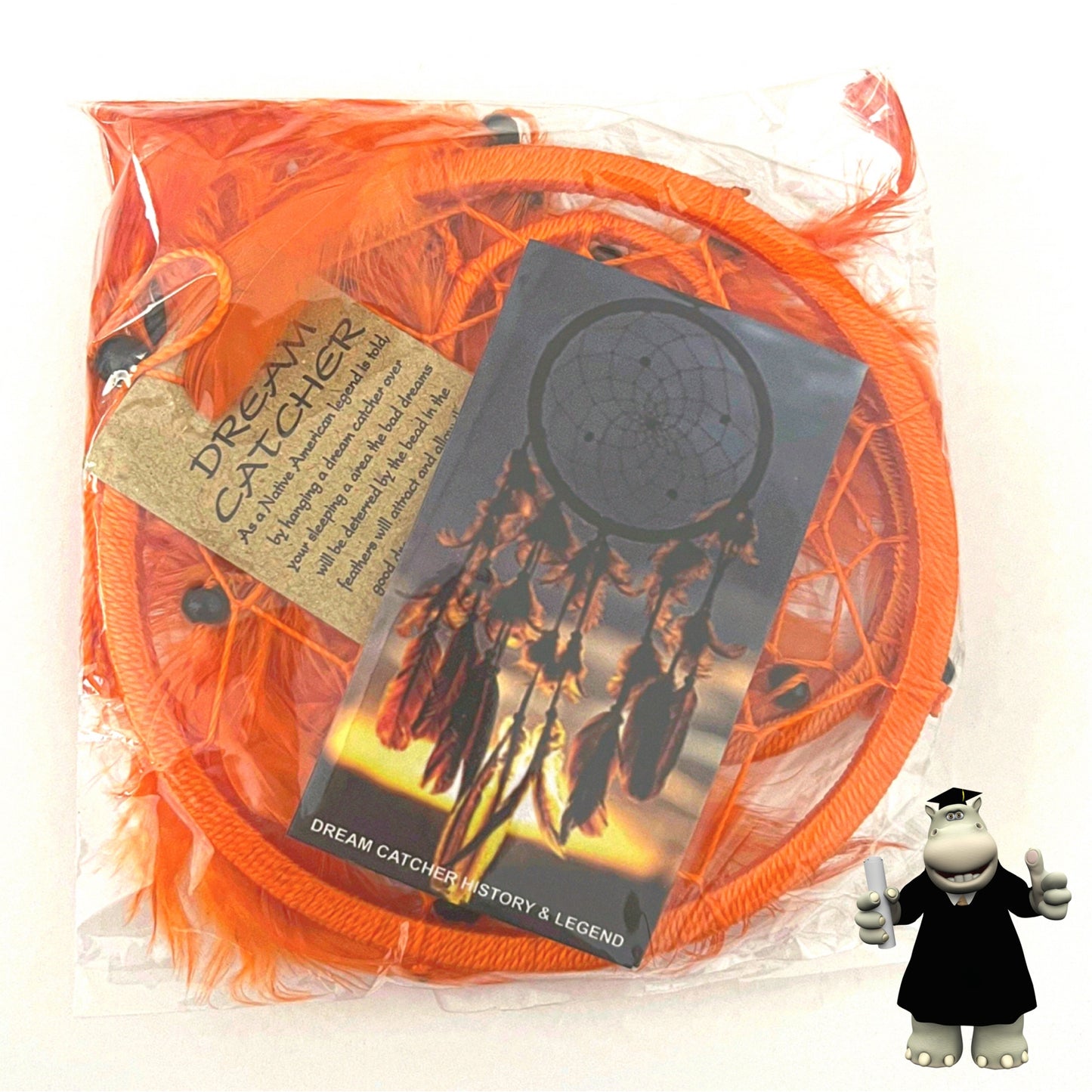 ORANGE ROUND DREAM CATCHER