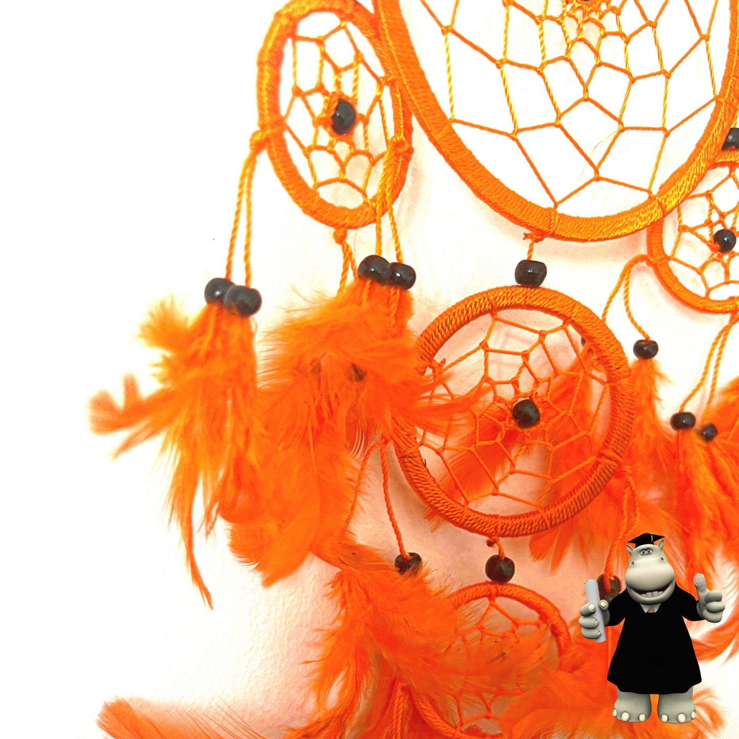 ORANGE ROUND DREAM CATCHER