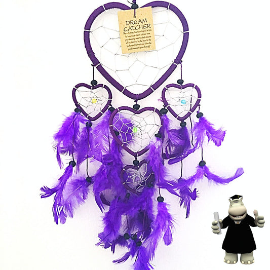 PURPLE HEART SHAPED DREAM CATCHER - Smart Hippo