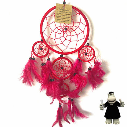 RED ROUND DREAM CATCHER