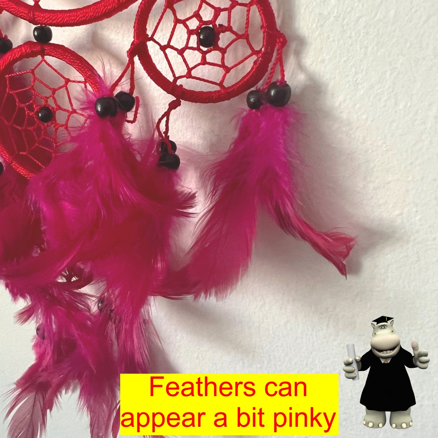 RED ROUND DREAM CATCHER