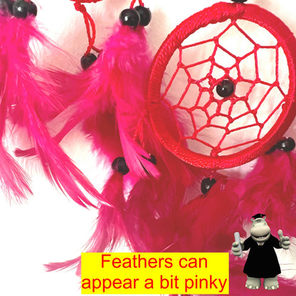 RED ROUND DREAM CATCHER