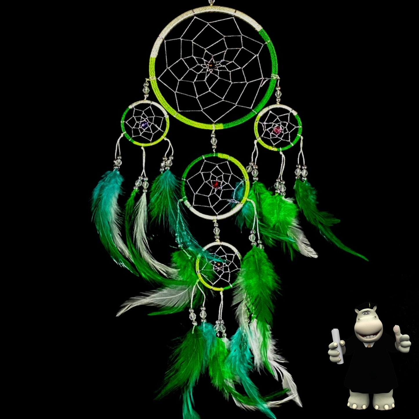 GREEN CREAM LIGHT GREEN DREAM CATCHER