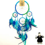 BLUE TURQUOISE GREEN DREAM CATCHER