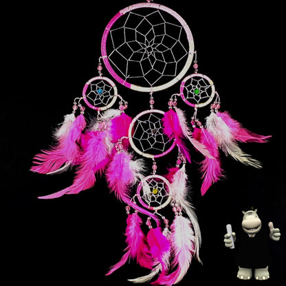 FUCHSIA PINK CREAM DREAM CATCHER