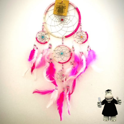 FUCHSIA PINK CREAM DREAM CATCHER